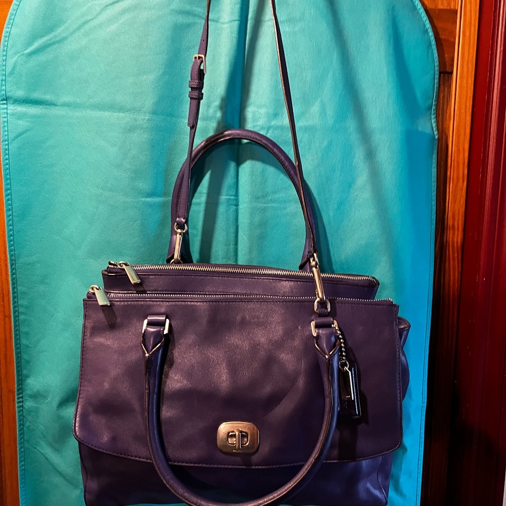 Coach Satchel in Marine Purple, Butter Soft Leather